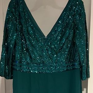 Emerald green plus size gown